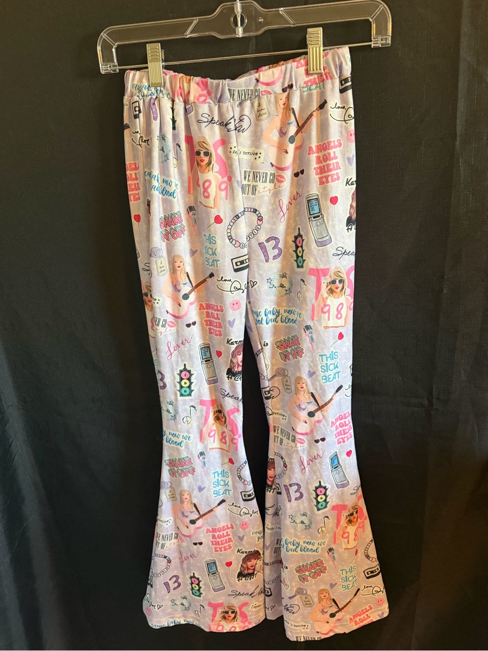Girls Pink Graphic Taylor Swift Sleep Pants - Kids Pajamas